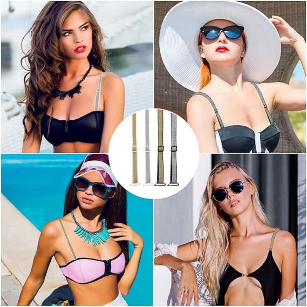 Нескользящие блестящие бретели для бюстгальтера, нейлоновые бретели для бюстгальтера на замену, новые бретели для плеч