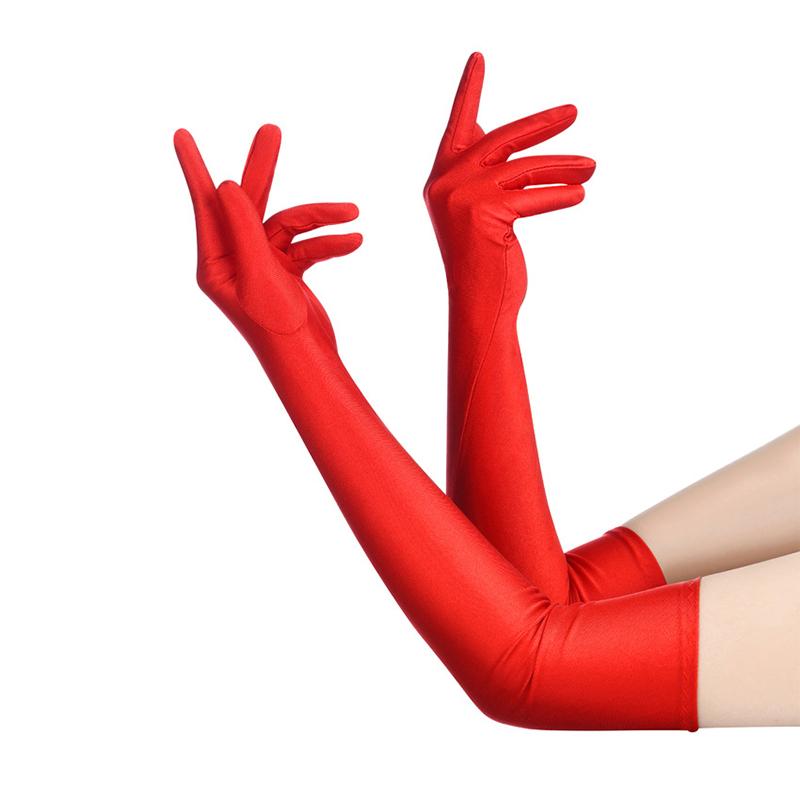 Высокоэластичные перчатки из спандекса для вечеринок, ночных клубов, свадеб, выступлений, черные перчатки