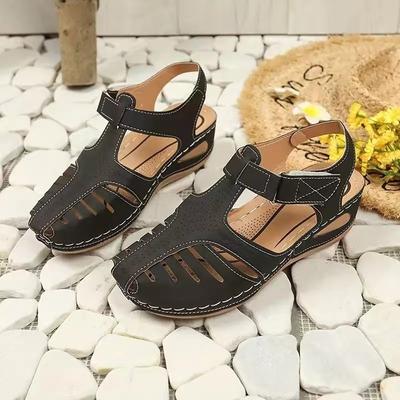 Пройдите через четыре сезона, комфортные и неизменные, наши повседневные сандалии, позволяют вам путешествовать без забот, резиновый средний каблук (