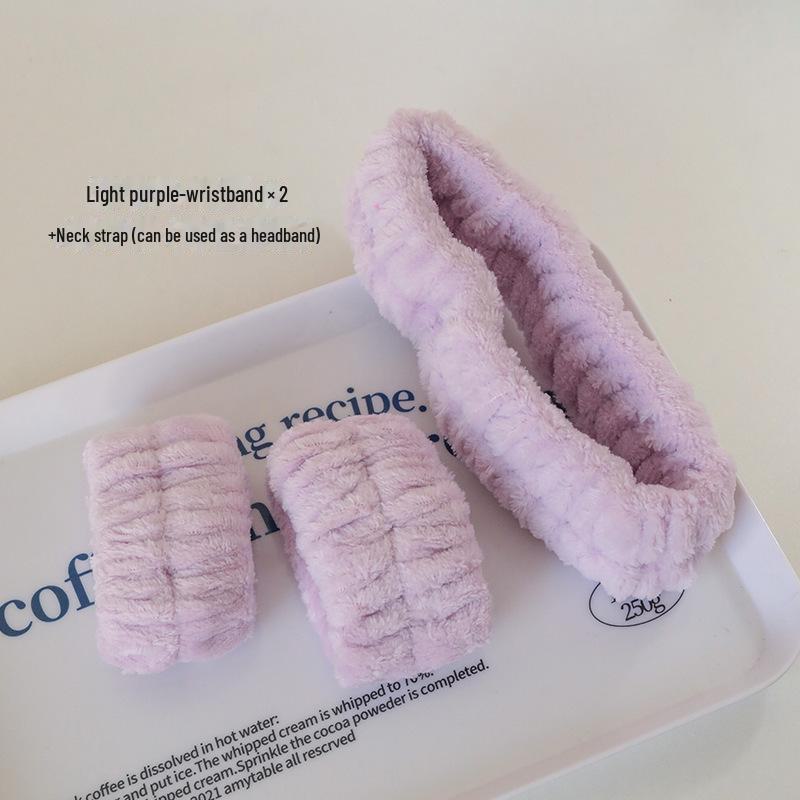 2025 г. Очаровательная повязка на голову в виде ананаса и набор нескользящих повязок для волос для женщин — набор из 3 предметов для мытья и укладки с браслетом