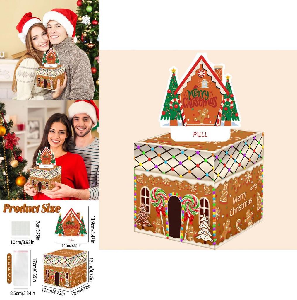 Christmas Theme Candy Gingerbread Man Money Box For Holiday Party Decor And Gift