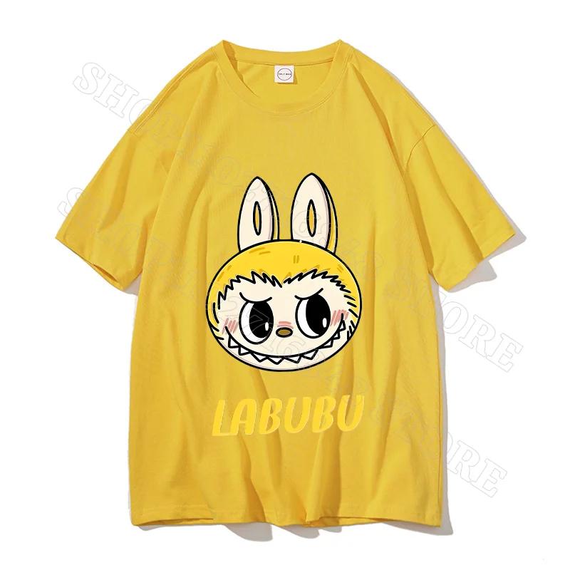 Labubu Унисекс Одежда Женская Футболки Милая Одежда Мультфильм Аниме Графический Принт Футболка Крутые Удобные Топы Подарок Для Вечеринки Унисекс
