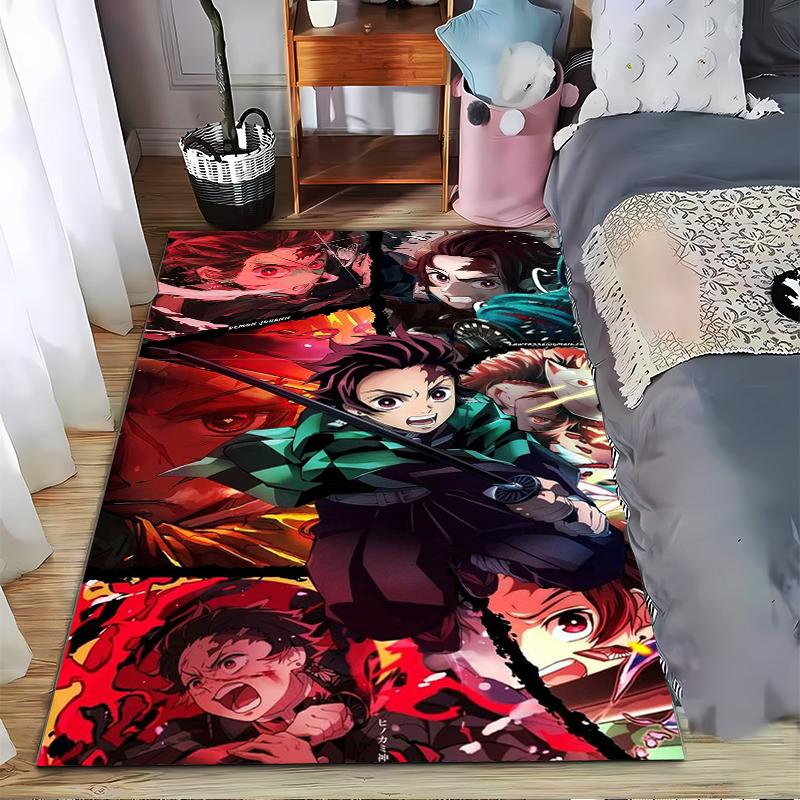 Anime Characters Designed floor mat, suitable as a non-slip mat for the living room or bedroom sofa