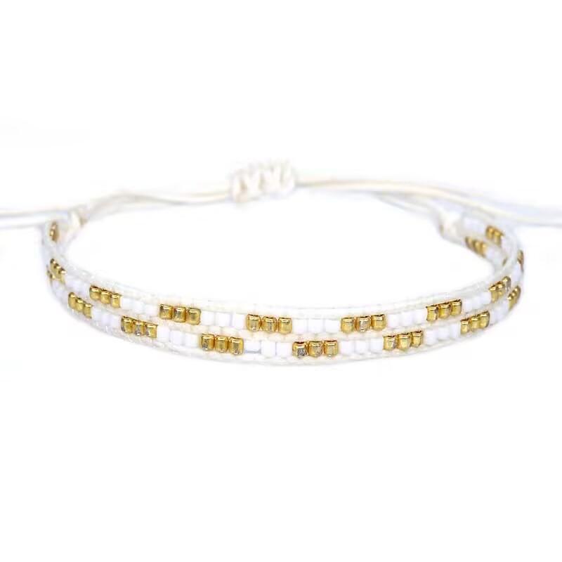 Богемный браслет из бисера Miyuki для женщин и мужчин, ручная работа, плетеные скользящие узлы, регулируемые браслеты, ювелирные изделия