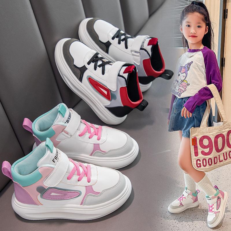 Детские кроссовки для мальчиков, скейтборд, высокие модные детские кроссовки для спорта на открытом воздухе для девочек, тенниса, ходьбы, повседневные вентилируемые кроссовки для бега