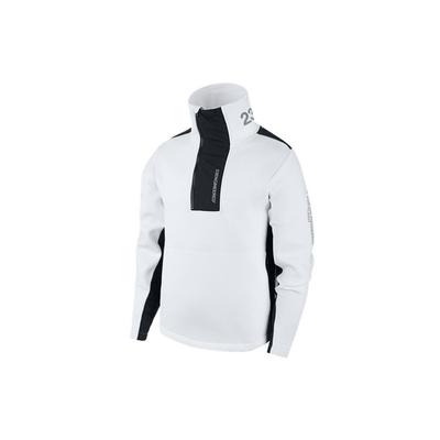 23 Engineered Stand Collar Knit Half-molny Sweatshirt Men Tops White BQ5738-100