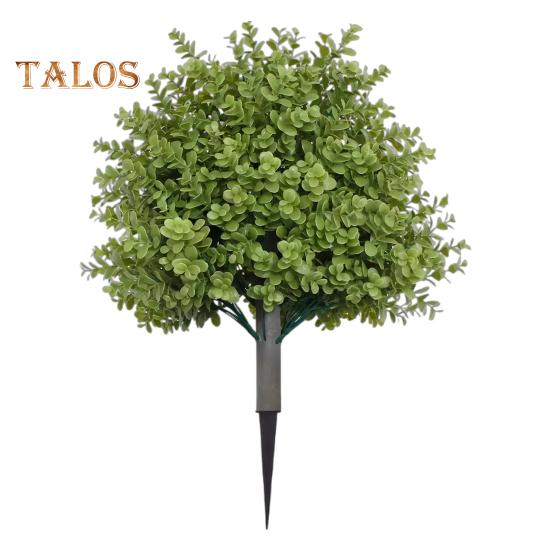 Искусственное самшитовое топиарное шарообразное дерево с опорой в землю, устойчивое к ультрафиолетовому излучению, устойчивое к погодным условиям, искусственные зеленые кустарники для сада, крыльца, патио, искусственные растения из самшита