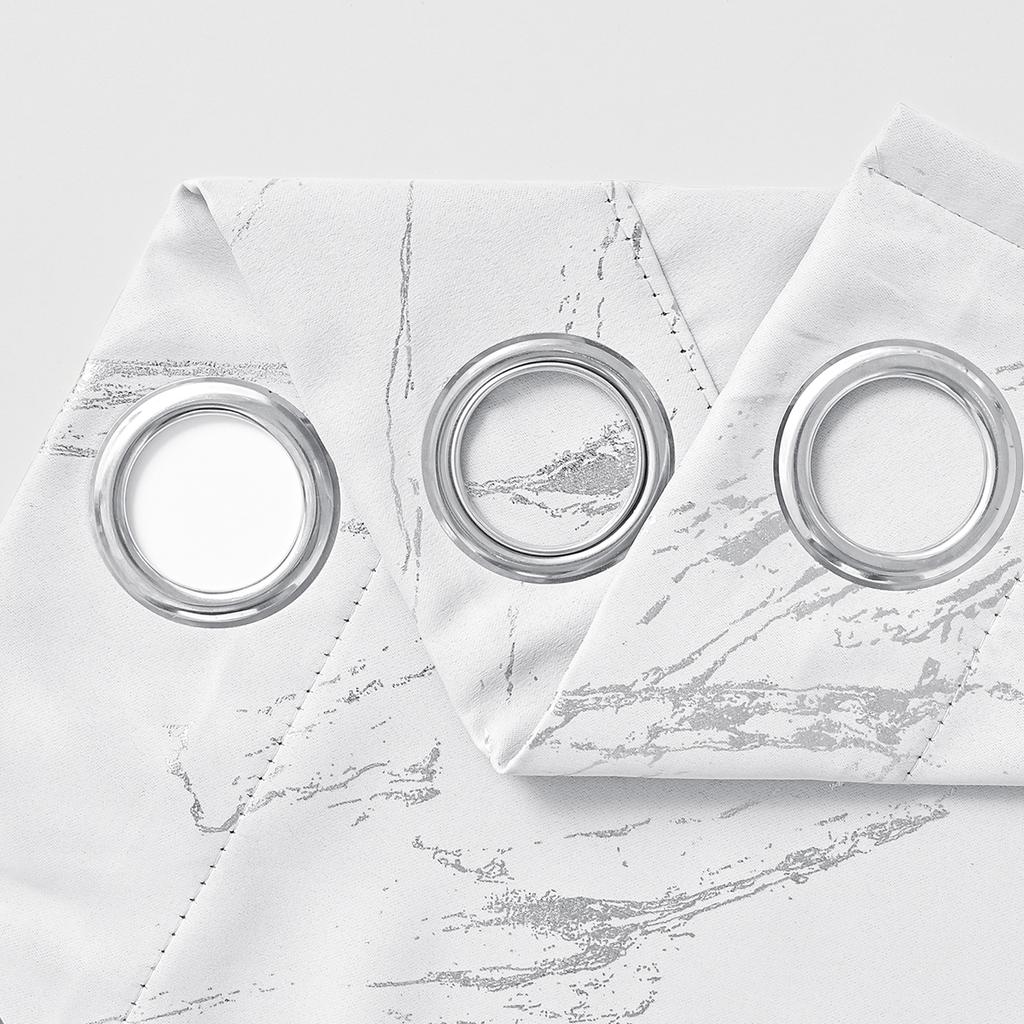 1pc Luxury Marble Printed Curtain with Silver Stamping, One Panel High-Precision Curtain, Curtains for Living Room, Bedroom