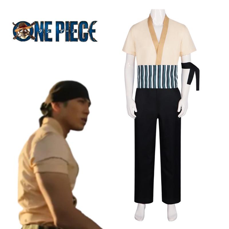 Реалистичная версия костюма для косплея Зоро из фильма One Piece, полный набор для ролевых игр