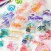 20 Sheets Holographic Waterproof Silver Floral Stickers For Scrapbooking Journal DIY Decoration Collage Diary Supplies