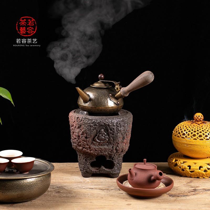 Handmade Ceramic Charcoal Stove Chaozhou Gongfu Tea Ceremony Outdoor Use Durable Retro Style