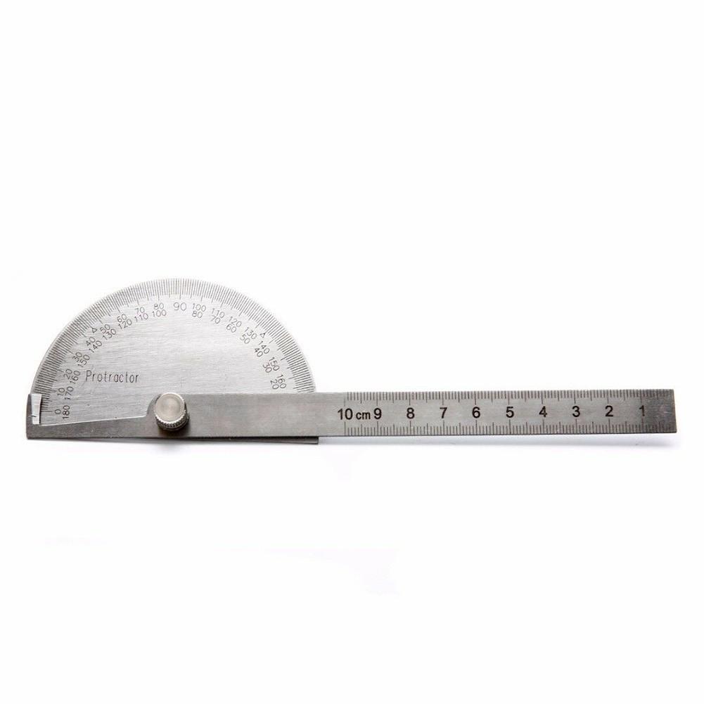 SAE Protractor 0-180° Rotary Angle Finder Stainless Steel Machinist Ruler