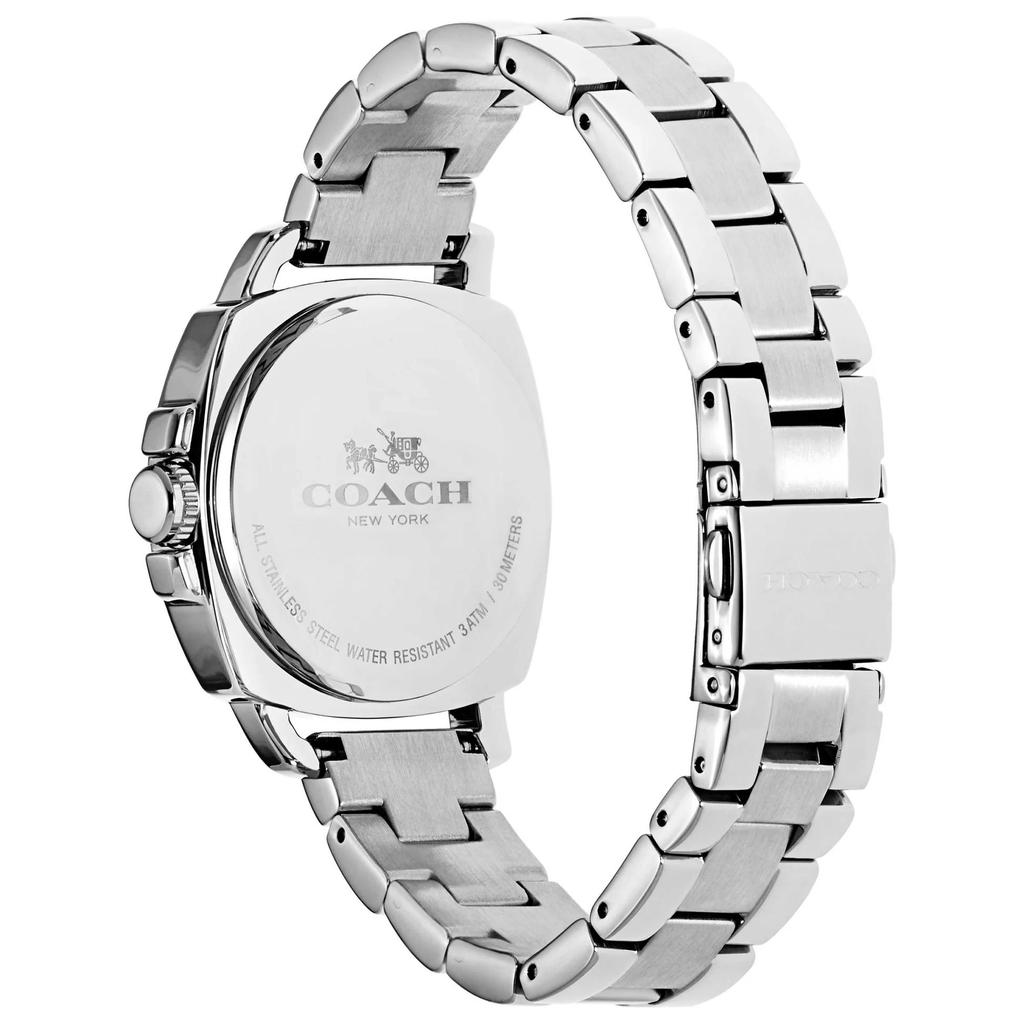 Coach Женские часы Boyfriend серебристого тона с логотипом, украшенным кристаллами, 14503140