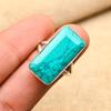 Ослепительное кольцо с бирюзовым драгоценным камнем из стерлингового серебра 925 пробы Санта-Роза, ювелирные изделия ручной работы, прекрасное кольцо