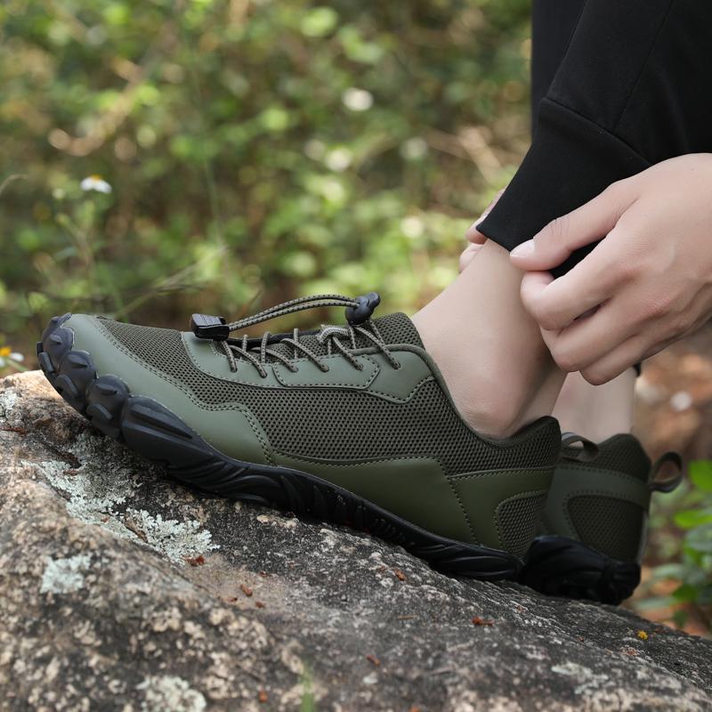 Дышащие сетчатые походные кроссовки мужские женские босиком уличные кроссовки противоскользящие треккинговые кемпинговые спортивные туфли эластичные кроссовки для ходьбы