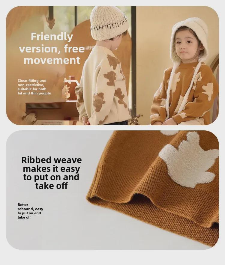 Утолщенный детский вязаный свитер из серии Winter Mountain 2024