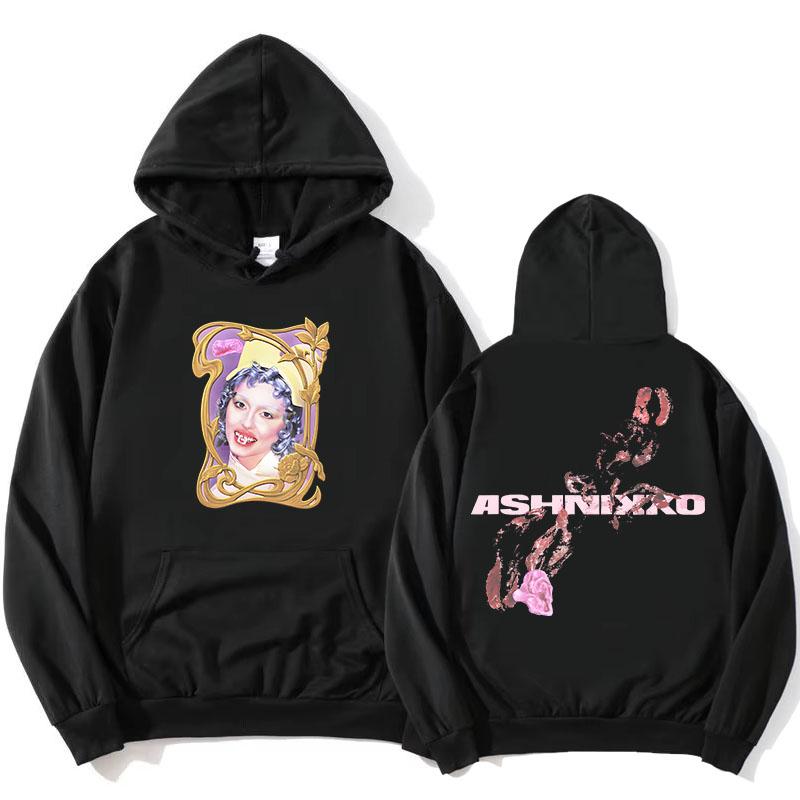 ХУДИ BUCKTOOTH SMOOCHIES С ГРАФИЧЕСКИМ ПРИНТОМ ASHNIKKO Модные толстовки с длинным рукавом и капюшоном Уличная одежда Женская одежда