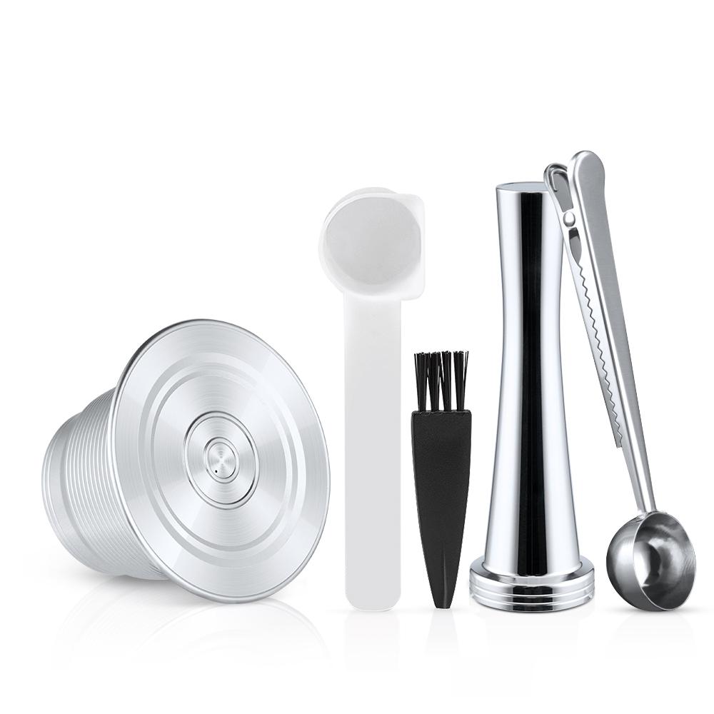 Многоразовая капсула для кофе Nespresso, фильтр для эспрессо из нержавеющей стали с темпером, многоразовая кофейная посуда