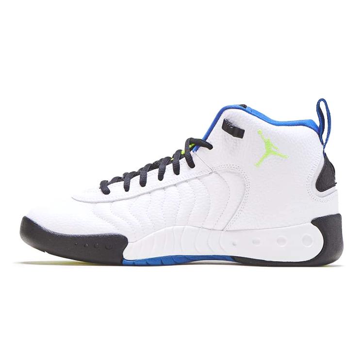 Jordan Детские баскетбольные кроссовки Jumpman Pro Air, удобные, черные с белым и синим, 907973-135