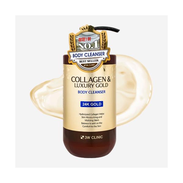 3w Clinic Коллаген и Роскошное Золото Комплексный Уход (Шампунь, Гель для душа, Лосьон для тела, Эссенция для волос, Мист для волос, Ампула для волос) (20 вариантов)