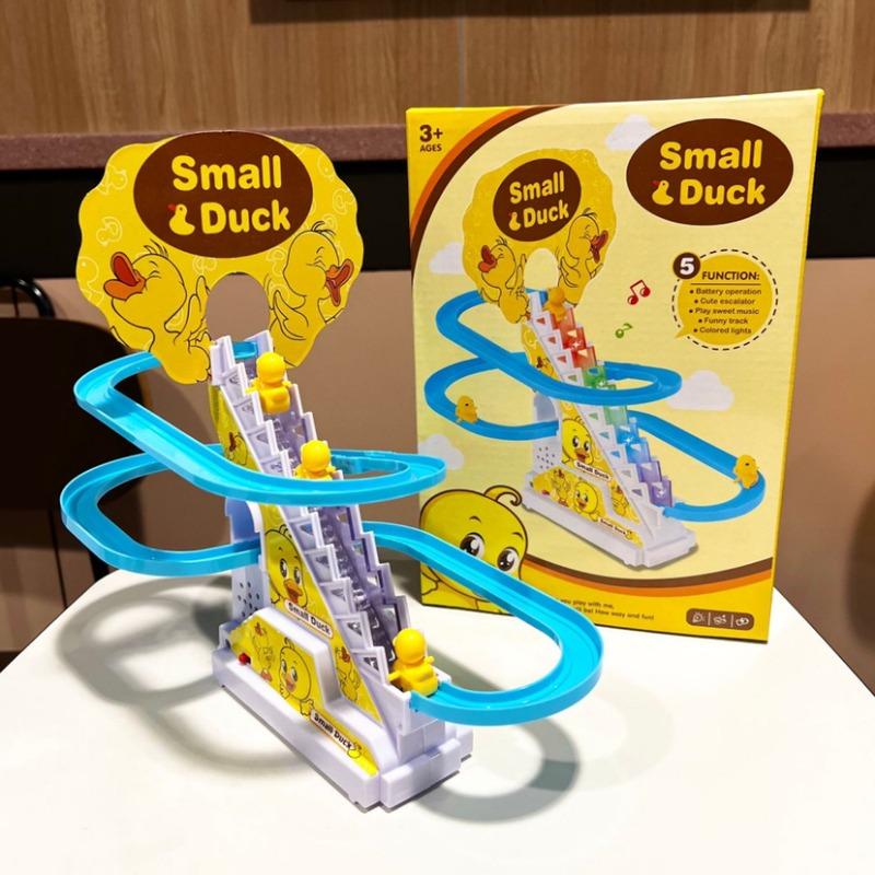1 НАБОР Маленькая Утка Поднимается по Лестнице Маленькая Желтая Утка Поднимается по Лестнице Горка Игрушка Поднимающаяся по Лестнице Утка