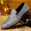 Fashion Luxury Loafers Men's Casual Shoes Gold Silver Sequin Wedding Shoes Designer Slip On Loafers Fashion Business Dress Shoes for Men