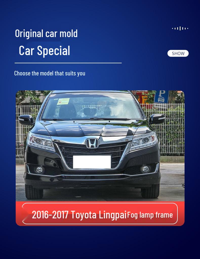 Fog Light Grille Trim for 2016-2017 Honda Crider - Front Bumper Protector Frame