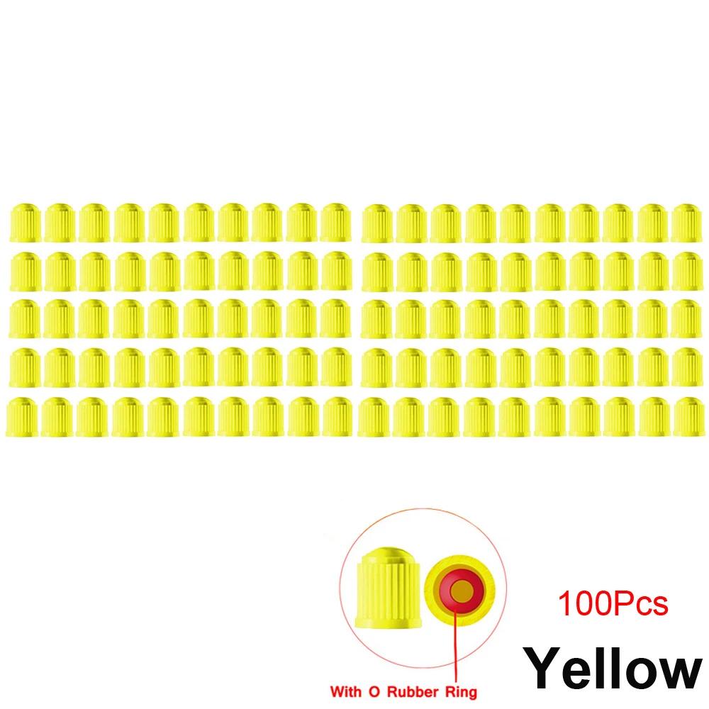 10-100Pcs Tire Valve Caps, Plastic Car Tire Stem Dust Covers Universal Valve Caps For Cars, Bicycle, Trucks, Motorcycles