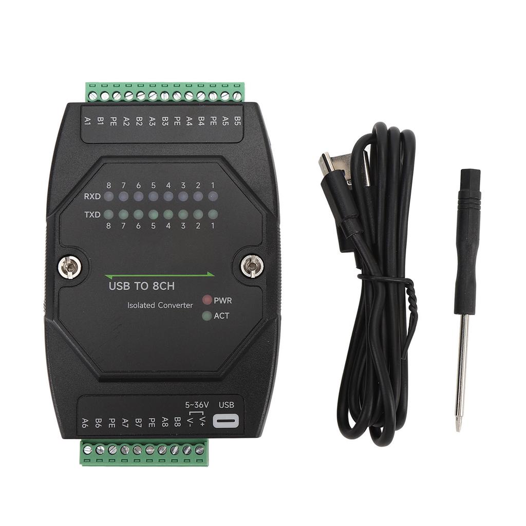 USB To RS485 Converter 1200bps To 921600bps Type C To 8 Channel Isolated RS485 Serial Port Adapter