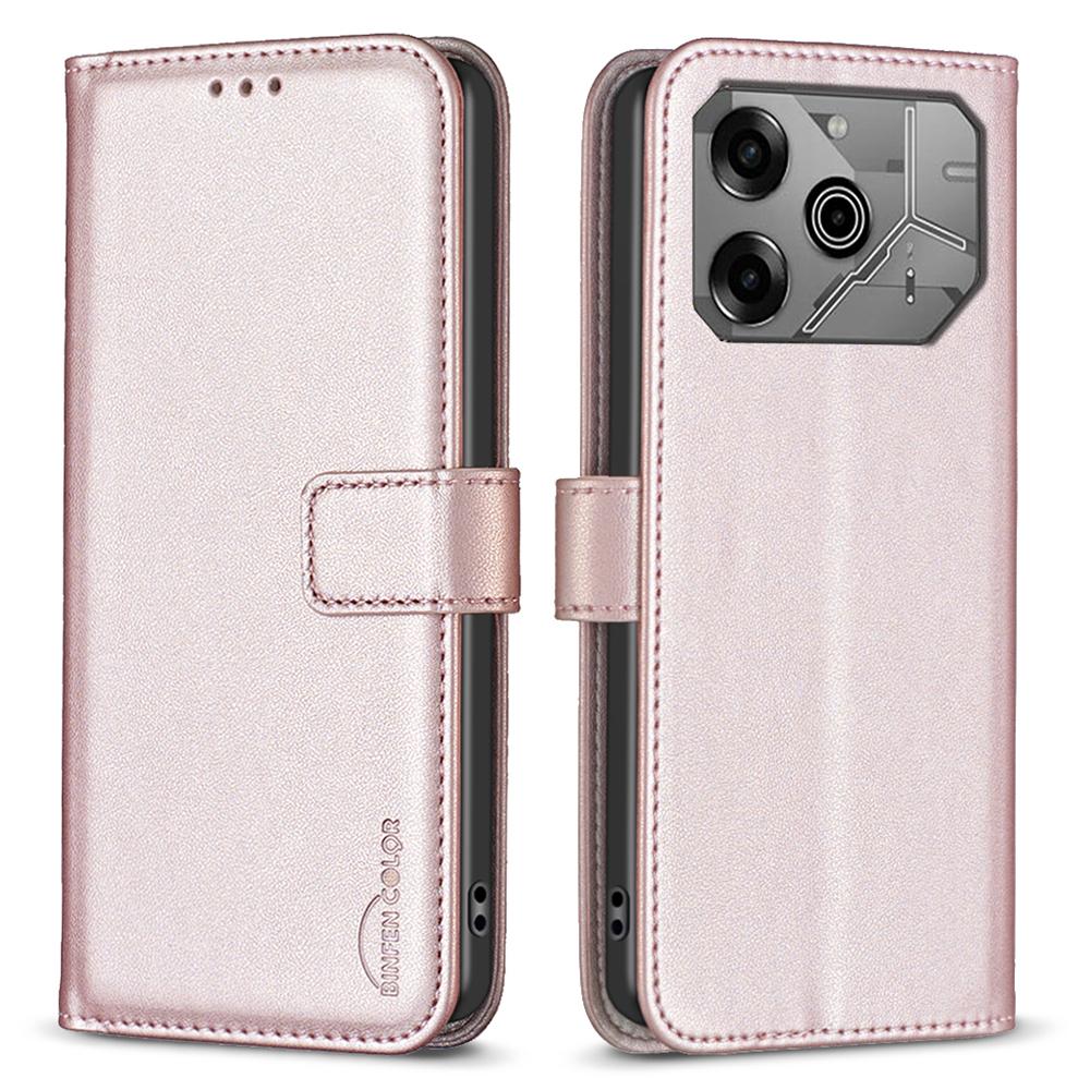 BINFEN COLOR BF17 Чехол-бумажник с откидной крышкой из кожи для TECNO Pova 6 5G/Tecno Pova 6 Pro 5G