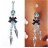 Fashion Bowknot Dream Catcher Feather Navel Ring Belly Rings Sexy for Women Body Piercing Jewelry