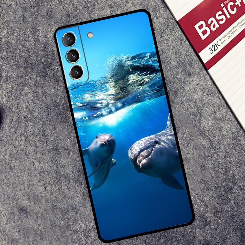 Чехол Океанский Дельфин для Samsung Galaxy S26 S25 Ultra S20 S21 S22 S23 S24 Ultra S10 Plus S25 FE Чехол Coque