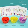 Деревянные зажимы с бусинами для счета для развития математических способностей и мелкой моторики у малышей