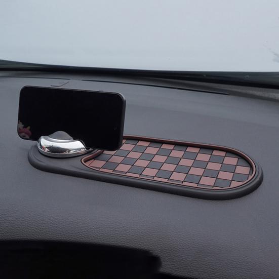 Многофункциональный автомобильный противоскользящий коврик с временным парковочным номером, держатель для мобильного телефона на приборную панель автомобиля, вращающийся на 360 градусов