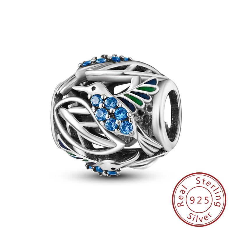 Оригинальные шармы-подвески из меди в виде светлячка, пчелы, бабочки, колибри для браслетов, женские украшения в подарок