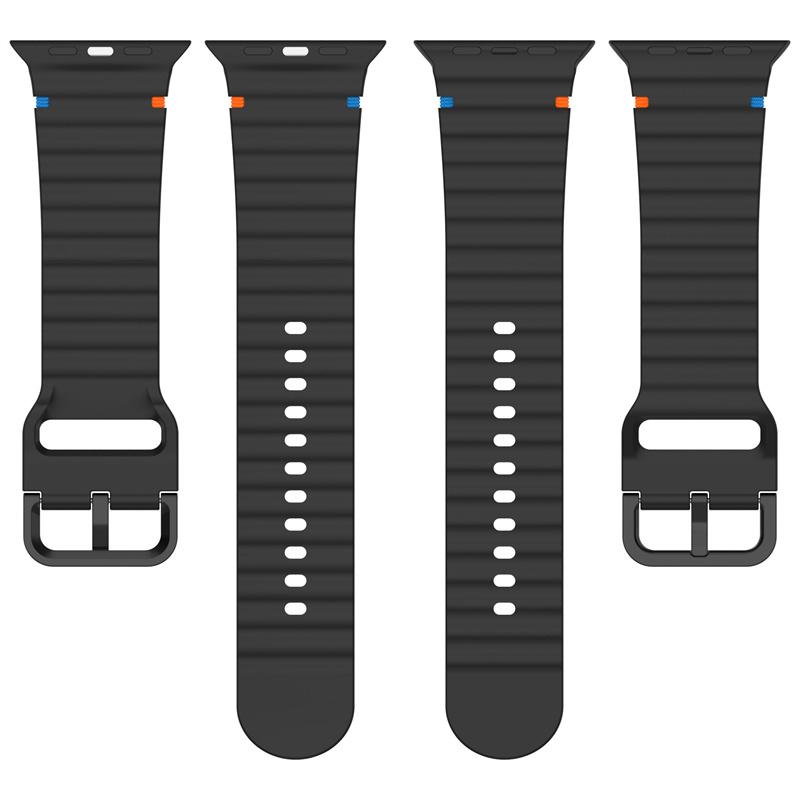 Спортивный силиконовый ремешок для Apple Watch Ultra 2 49 мм 45 44 42 мягкий резиновый ремешок iWatch серии 10 9 8 7 6 5 4 sena браслеты унисекс