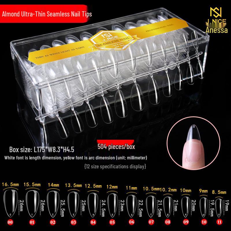 540 Ultra-Thin Transparent Half-Cover False Nail Tips - Seamless, No Carving Required