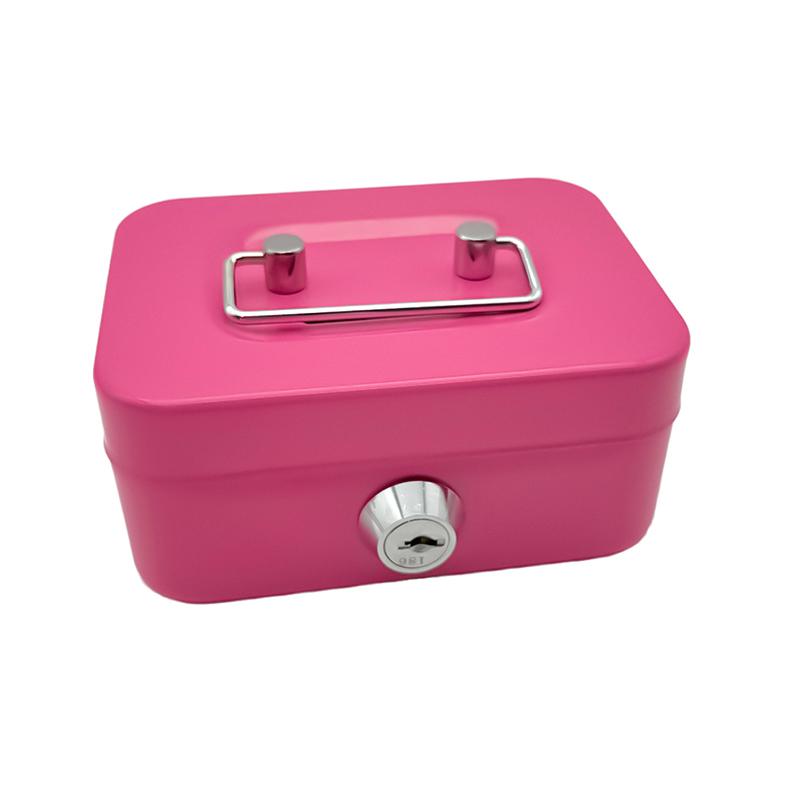 Metal Cash Box Mini Safe Lock Box Money Bank Metal Coin Bank Security Box Sturdy Cash Portable For Kids Coin Collection