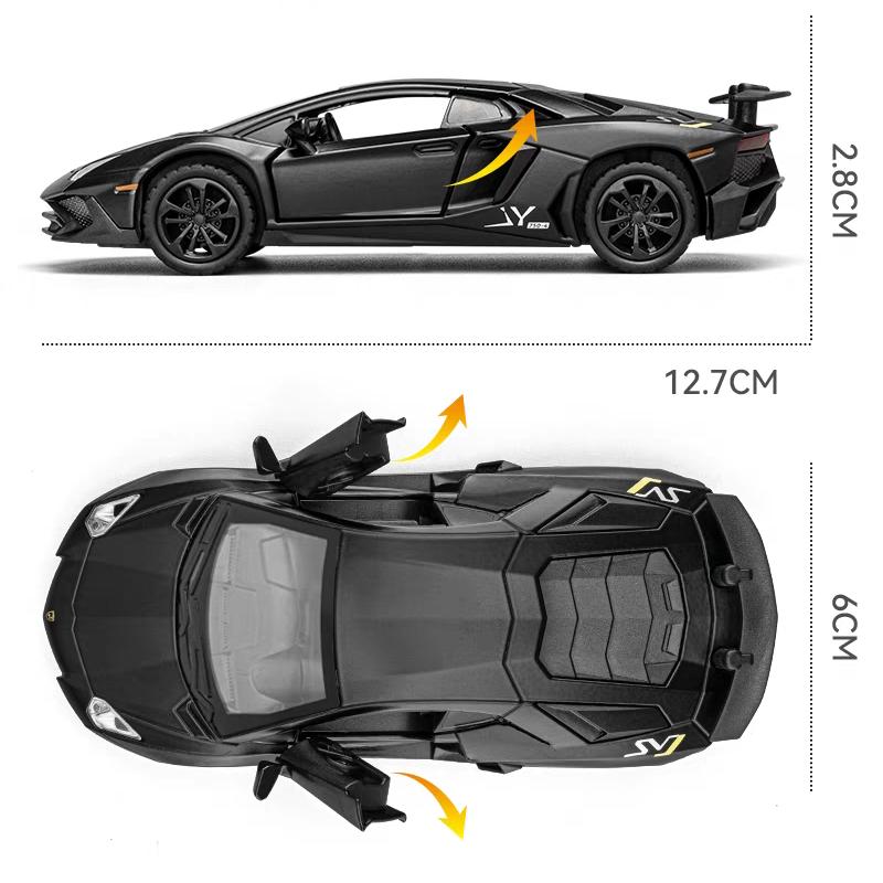 5-дюймовая металлическая модель автомобиля, литая под давлением и игрушечная машинка Lamborghini Aventador LP750-4 SV Coupe RMZ city 1:36 моделей из сплава, подарки для детей