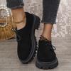 Retro Woman Shoes British Style Female Footwear Clogs Platform Modis Summer Preppy Dress Creepers 2025 New Rubber Cotton Fabric