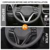 Car Steering Wheel Trim Cover for Hyundai Tucson 2016 2017 2018 2019 2020 Interior Mouldings Sticker Decoration Accessories