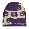 Letter Jacquard Hip Hop Trendy and Trendy Brimless Hat Spicy Girl Street Warm Knitted Woolen Hat