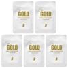 LAPCOS 24K Gold Hydra Collagen Gold Foil, Premium Facial Beauty Sheet Mask, 5 Sheets, 25 G (0.88 Oz) Each