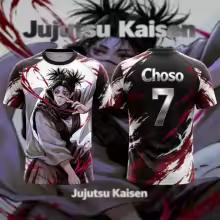 2026 Новая JUJUTSU KAISEN №10 №7 Чосо Аниме Футболка Взрослая Мужская 3D Печать Специальная Футбольная Майка Футболка Детская Дышащая