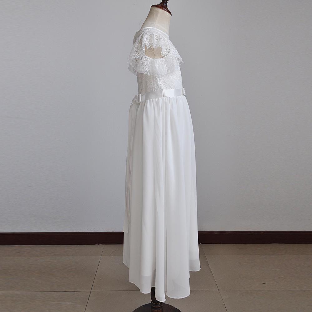 YUBAOBEI Высококачественное хлопковое платье принцессы для девочек, летняя детская свадебная одежда, белое шифоновое пляжное платье для девочек