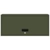 Wall Mounted Garage Cabinet with Gas Spring Door Olive Green