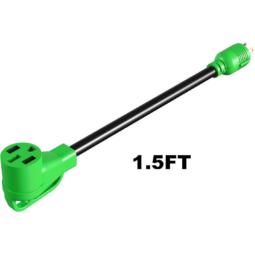 Oviitech NEMA L5-30P к NEMA 14-50R RV Адаптер для генератора Шнур питания, 250В, SJTW 10AWG*, 30А Вилка к 50А Розетка Адаптер для преобразования генератора,