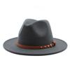 NEW Black/white Girl Wide Brim Simple Church Derby Top Hat Panama Solid Felt Fedoras Hat for Men Women Wool Jazz Cap