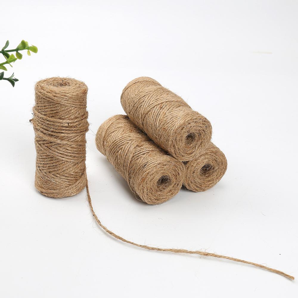 Джутовая веревка 2,5 мм, пеньковая нить, материал для DIY, плетеная вручную сетка, украшение фотостены, завязанная веревка