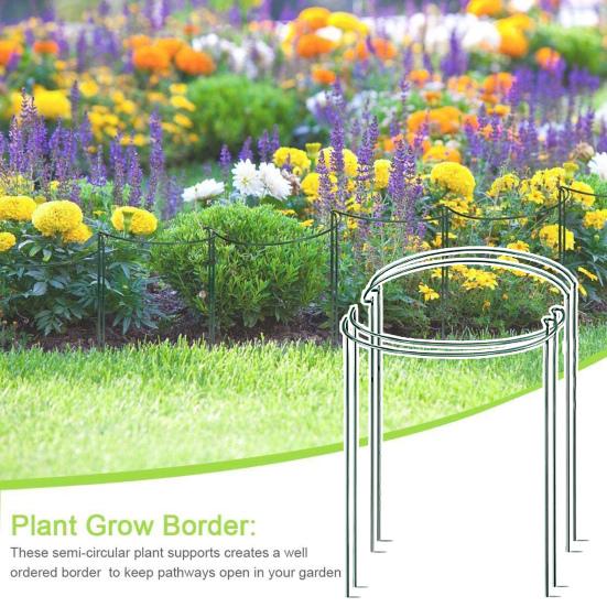 2 шт., опора для растений, полукруглая опора для растений, кольцо для поддержки растений, пион, помидор, гортензия, клетка для растений, высокая в горшке